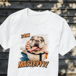 T-shirt Comic moderne simple Grunge personnalisé photo pou<br><div class="desc">Ce design simple et classique est composé de typographie serif et d'ajouter une photo personnalisée de votre animal de compagnie.</div>