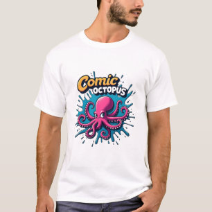 T-shirt Comic Octopus : Attitude amusante et ironique de l