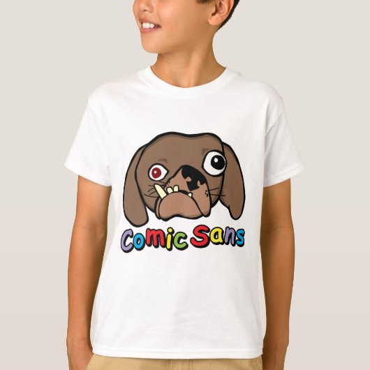 T-shirt Comic Sans Dog (Devant)