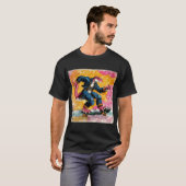 T-shirt Comic Street Dino Skater in Blue Jacket (Devant entier)