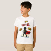 T-shirt Comic Style Superhero Boy's Name Birthday Party (Devant entier)