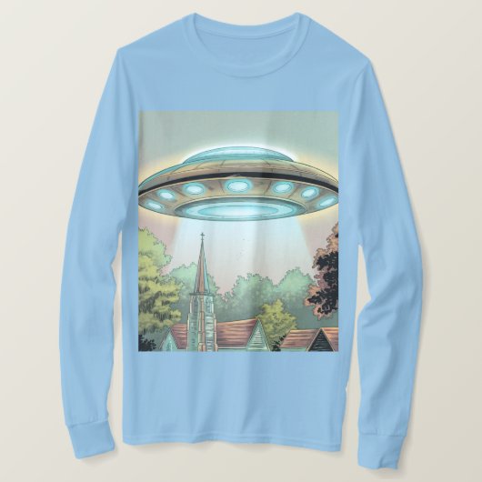 T-Shirt Comic Style UFO Image (Design devant)