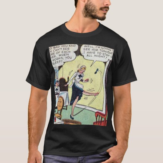 T-shirt Comic vintage classique (Devant)