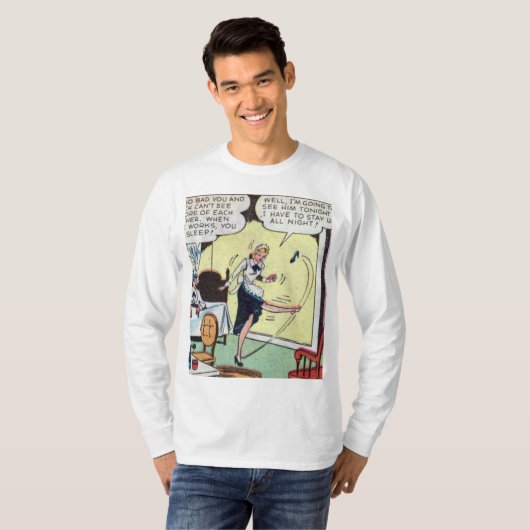 T-shirt Comic vintage classique (Devant entier)