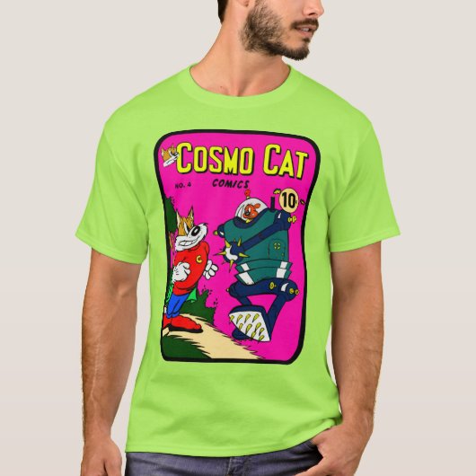 T-Shirt Comics Cosmo Cat des années 50 (Devant)
