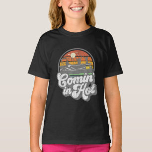 T-shirt Comin In Hot Pontoon Bateau Funny Boat Lac Ponto