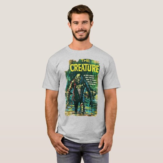 T-shirt comique 1950 "La CRÉATURE" (Devant entier)
