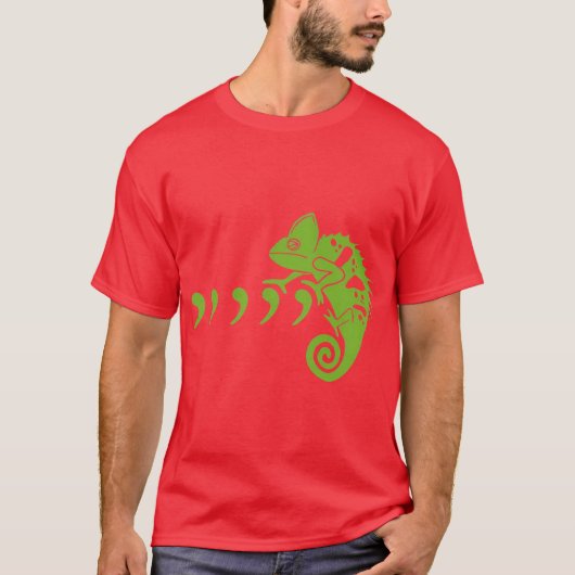 T-shirt Comma Chameleon Funny 80shrowbackHE ORIGINAL 80s M (Devant)