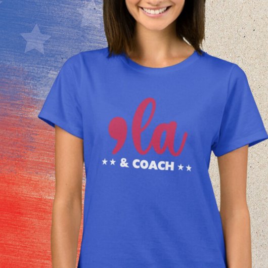 T-shirt Comma la & Coach Kamala Harris Blue