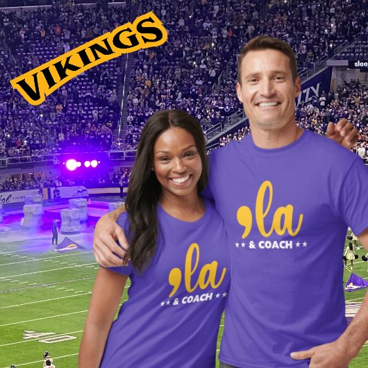 T-shirt Comma la & Coach Kamala Harris Vikings inspirés