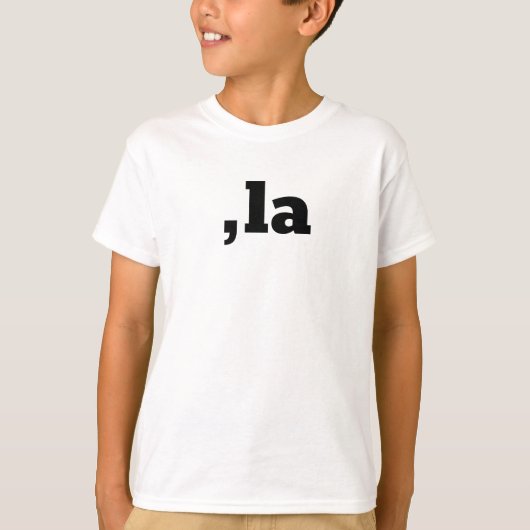 T-shirt Comma La Kamala Harris - Conception de texte custo (Devant)