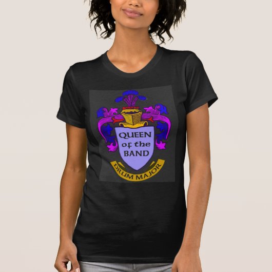 T-shirt Commandant de tambour : Reine de la bande (Devant)
