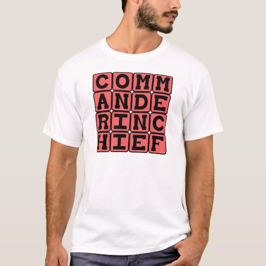 T-shirt Commandant en chef, Président (Devant)