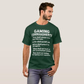 T-shirt Commandements de jeu Vidéo drôle d'anniversaire de (Devant entier)