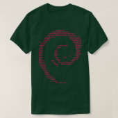 T-shirt Commandes Debian (Design devant)