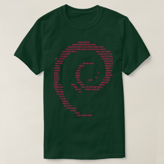 T-shirt Commandes Debian (Design devant)