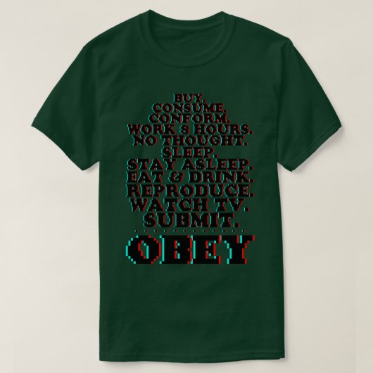 T-shirt Commandes en direct OBEY 3D Pixel (Design devant)