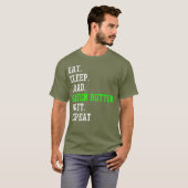 T-shirt Commandeur CNC Machiniste Funny Bouton vert (Devant entier)