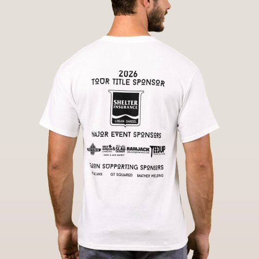 T-shirt Commanditaires de golf Thunderbird 2026 (Dos)