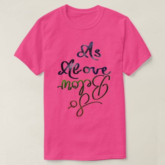 T-shirt Comme ci-dessus, en dessous de 6 (Design devant)
