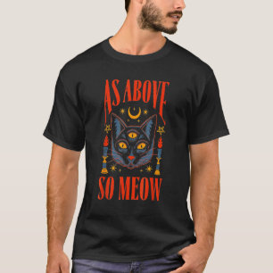 T-shirt Comme ci-dessus, si chat magie chat costume d'Hall
