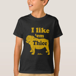 T-shirt Comme Em Thicc Amusant Anglais Bulldog Propriétair