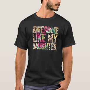 T-shirt Comme Ma Fille Père Fête Lumière De Lov