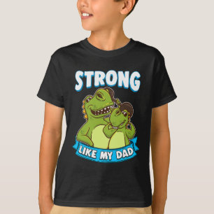 T-shirt Comme Mon Père Kawaii Daddy Daddy Pères Dinosaures