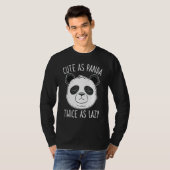 T-shirt Comme Panda Deux Fois Aussi Lazy Bear Activistes (Devant entier)