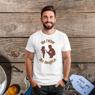 T-shirt Comme Père Comme Fille Fête des pères