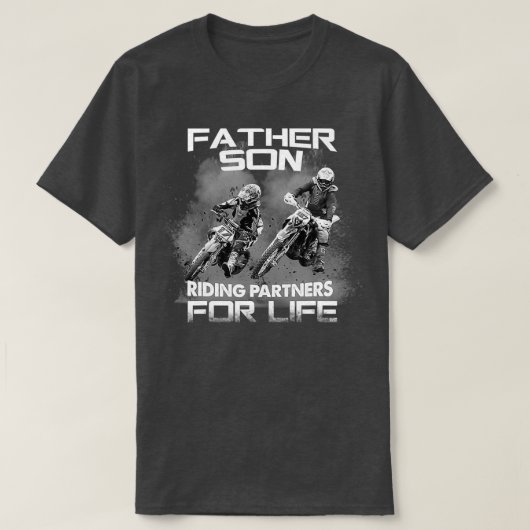 T-shirt Comme Père Comme Son Motocross Dirt (Design devant)
