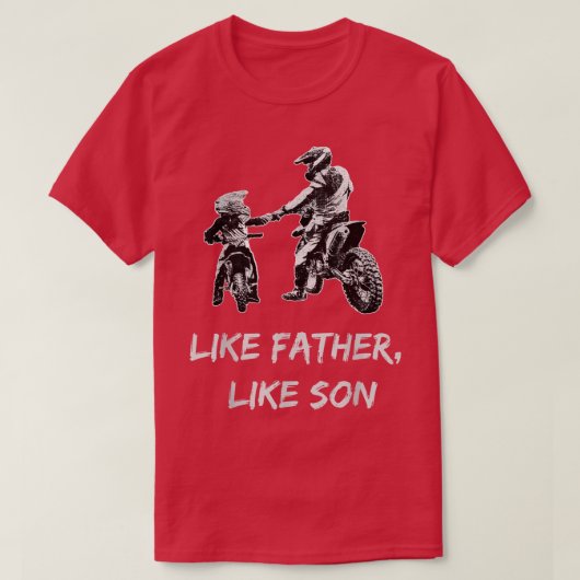 T-shirt Comme Père Son MotocrossDirt Bike (Design devant)