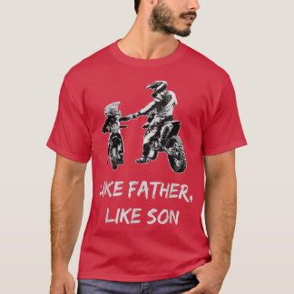 T-shirt Comme Père Son MotocrossDirt Bike
