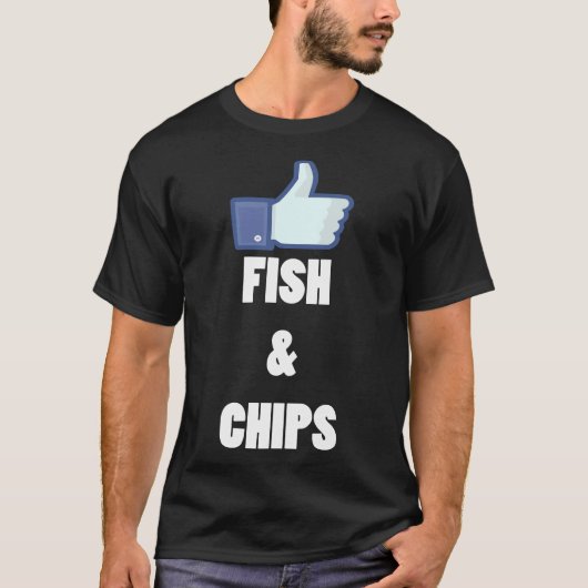 T-shirt Comme Poisson Amp Chips V Cou (Devant)