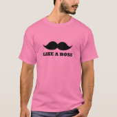 T-shirt COMME UN BOSS, conception de moustache (Devant)