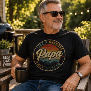 T-shirt Comme un grand-père Papa mais en plus cool Rétro M