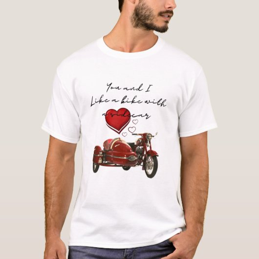 T-shirt Comme un vélo avec sidecar (Devant)