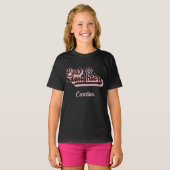 T-shirt Comme une fille | Matching Maman and Kid - Noir (Devant entier)