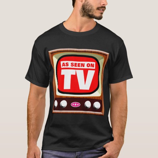 T-shirt Comme vu à la télévision - Retro TV - Customisé (Devant)