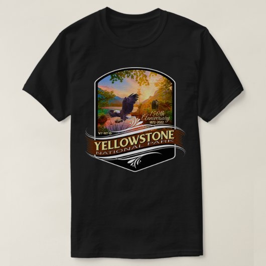 T-shirt Commème du 150e anniversaire du parc national Yell (Design devant)