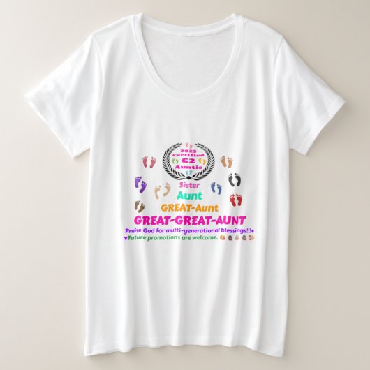 T-shirt commémoratif 2025 Grande-Arrière-Tante (G2 (Design devant)