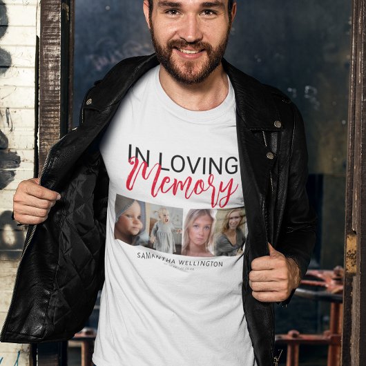 T-shirt commémoratif 4 photos élégant