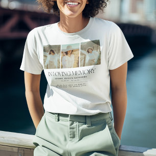 T-shirt commémoratif élégant avec collage de 3 pho