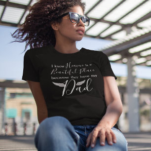 T-shirt commémoratif Je sais que le ciel a mon pèr