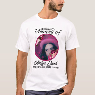 T-shirt commémoratif personnalisé repos en paix