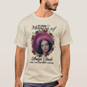 T-shirt commémoratif personnalisé repos en paix