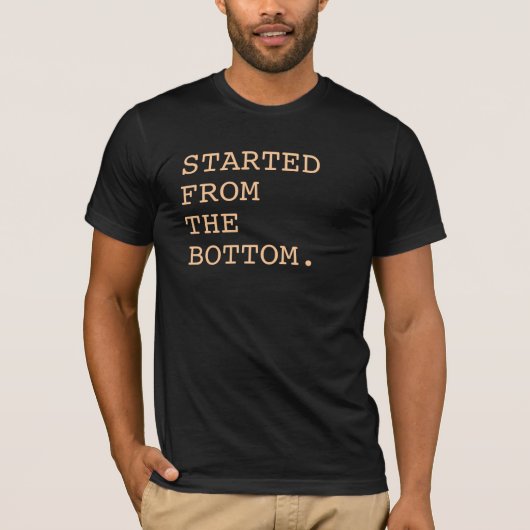 T-shirt Commencé à partir de la pièce en t inférieure (Devant)