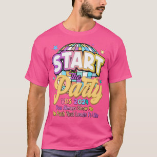 T-shirt Commencer Le Party Disco Ball Vbs 2024 Afficher Le