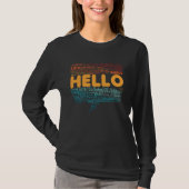 T-shirt Commencez par Hello Different World Language Learn (Devant)