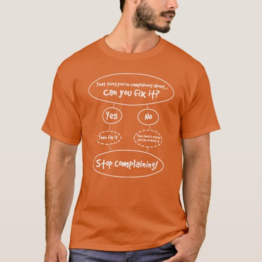 T-shirt "Comment arrêter" le diagramme plaignant (Devant)